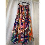 Nwt Moon Orchid Tropical Colors Stretch Waist Bow Women'S M Colorful Maxi Skirt Size 8 Photo 4