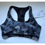 Johnny Was NWT  Calme Sports Bra Sz M in Black and Gray Camouflage Pattern Photo 0