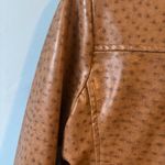 Mina.B Paris Cognac Faux Leather Zippered Jacket front zipper pockets EU40 US6 Brown Size 6 Photo 11