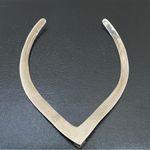 Vintage Unsigned Green Moonstone Cat Eye Center Silver Collar Necklace Photo 6