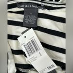 Chelsea & Theodore Black White Striped Maxi Dress Small NWT Summer Sundress Photo 8