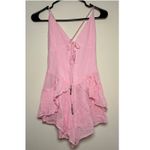 Free People NEW Brielle Playsuit Smocked Slim V Neck Straps Ruffle Tie Romper S Photo 2