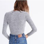 Madewell Women's Song Scoop Bodysuit Stretch Light Heather Gray Size Ms Photo 6