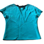 Mark Heister‎ Women's M Blouse 100% Silk Business Casual Office Blue Turquoise Size M Photo 0