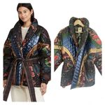 Farm Rio New Banana Leaf Reversible Puffer Jacket Oversized Sz M Photo 1