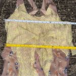 Rebecca Taylor Sz 6 8 Pale Yellow Floral Print Silk Chiffon Open Back Midi Dress Photo 7