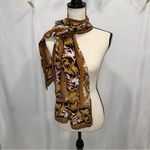 Anne Klein Beautiful soft vintage silk scarf leaves 🍁 fall Photo 7