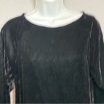 Vintage Crushed Velvet Top 3/4 Sleeves Blouse Semi Photo 2
