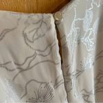 NWT Francesca’s White Silver Floral Sparkle Dress Sz M Size M Photo 3