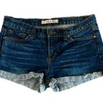 J Brand dark denim Santiago Jean denim shorts w/ bottom cuff and fray 26 Photo 0