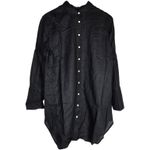 J.Crew Relaxed-fit beach shirt in linen-cotton blend Black BX614 S NIB Photo 0