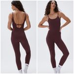 Adanola  ultimate low cross back unitard burgundy XL NWT Photo 1