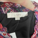 Loft  Dress Shift Ruffle Collar Lined Lightweight Floral Paisley Bold Bohemian Photo 13