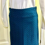 Margaret M Teal Pull On Pencil Skirt Photo 0