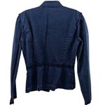 Women's Denim Blue Cotton Gold Button Front Sz. 6 Jacket 11g Photo 1