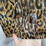 Vintage Sheer Leopard Print Dress Flutter Sleeves Animal Jungle 80s Collar Midi Size XS Photo 5