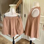 Camel Tan Matching Set Flowy Cotton Knit New Size XS Photo 8