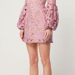 Elliatt  Calendar Floral Pink Long Sleeve Lace Dress Photo 1