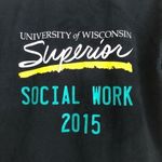 Gildan University of Wisconsin Social Work 2015 peace sign tee size medium Photo 3