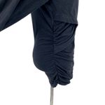 Sundance  Black Wrap Ruched V-Neck Blouse Size Medium Photo 3