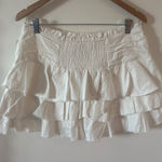 Anthropologie NWT By  Ruffled Denim Mini Skirt Size Medium Photo 0