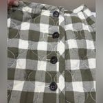 Madewell Quilted Flannel Mini Skirt In Gingham Check Sz 6 Button Up Pockets Photo 8