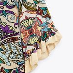 ZARA  Bohemian ruffled  Patterned Maxi Dress casual summer vacation Photo 7