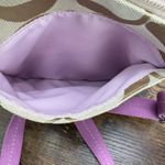 Coach  Signature Slingpack Crossbody Bag Beige purple Photo 7