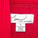 kim rogers  Bold Red Women's Cardigan Cable Knit‎ Open S Photo 2