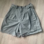 American Vintage Vintage Pasta High Rise Pleated 100% Cotton Dark Grey 7" Shorts Size 10 Photo 0