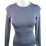 Princess Polly  Women's Blue Long Sleeve Crew Neck Stretch T Shirt Tee Top Size 0 Photo 0