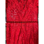 Mac Duggal  EMBELLISHED PUFF SLEEVE PLUNGE NECK TRUMPET GOWN 12421- SIZE 10 Photo 5