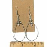 Angel Earrings Teardrop‎ Dangle Silver Tone Charm Handmade Jewelry Photo 2