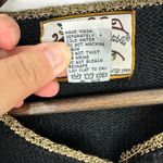 Heirloom Collectibles Floral Embroidered Cardigan Sweater Small Black Whimsical Photo 3