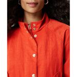 J.Crew  Collection Lightweight Bomber Jacket Relaxed Gold Buttons Red XS NWT Photo 3