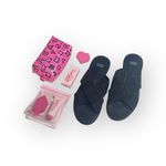 Eileen Fisher new Cross Slide Easy to Wear Flat Leather Sandal Black 9M Photo 7