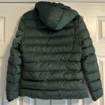 NUX Women’s Dark Green Removable Hood Puffer Zipper Jacket Size M Silver Size M Photo 5