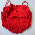 Urban Outfitters  Red Satin Corset Top Medium Photo 9