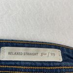 Anthropologie Pilcro Relaxed Straight Leg Jean Red Piping Button Fly size 29 Photo 11