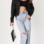 Lulus  Up On A Tuesday Black Vegan Leather Jacket Size S Photo 3