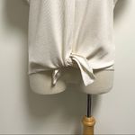 Harper Heritage Ivory Waffle Knit Lace Cap Sleeve Front Tie Medium Oversized Photo 2