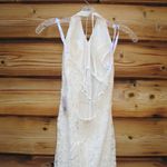 DB Studio Stretch Lace Halter Neck Gown White Size 14 Photo 10
