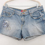 Old Navy Y2K VTG  Womens Denim Shorts Size‎ 16 Blue Distressed Cutoff Low Rise Photo 0