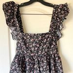 Selkie Garden Song Weekender Floral Ruffle Jumpsuit Black Pink Large NWT Photo 4
