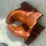 J.Crew  Parker Brown Leather Moto Ankle Boots Size 9 Photo 2