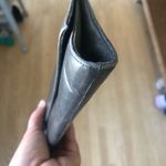 Charles Jourdan Dark Gray Leather Clutch asymmetrical East West bag Photo 7