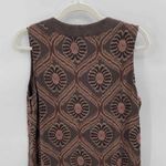 Fresh Produce  Shift Dress Womens‎ Large Brown Pink Cotton Cat's Eye Print Photo 3