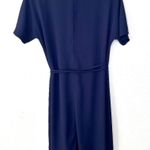 Aritzia Babaton Wallace Short Sleeve Wrap Dress in Navy Size S Photo 5