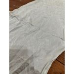 White Vintage Elegant Paisley Detail Textured Satin Hand Rolled Bridal Scarf Photo 6