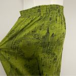 Vintage Michael Carrie Pants Lounge Buildings Art To Wear Lagenlook Green Black Size L Photo 9